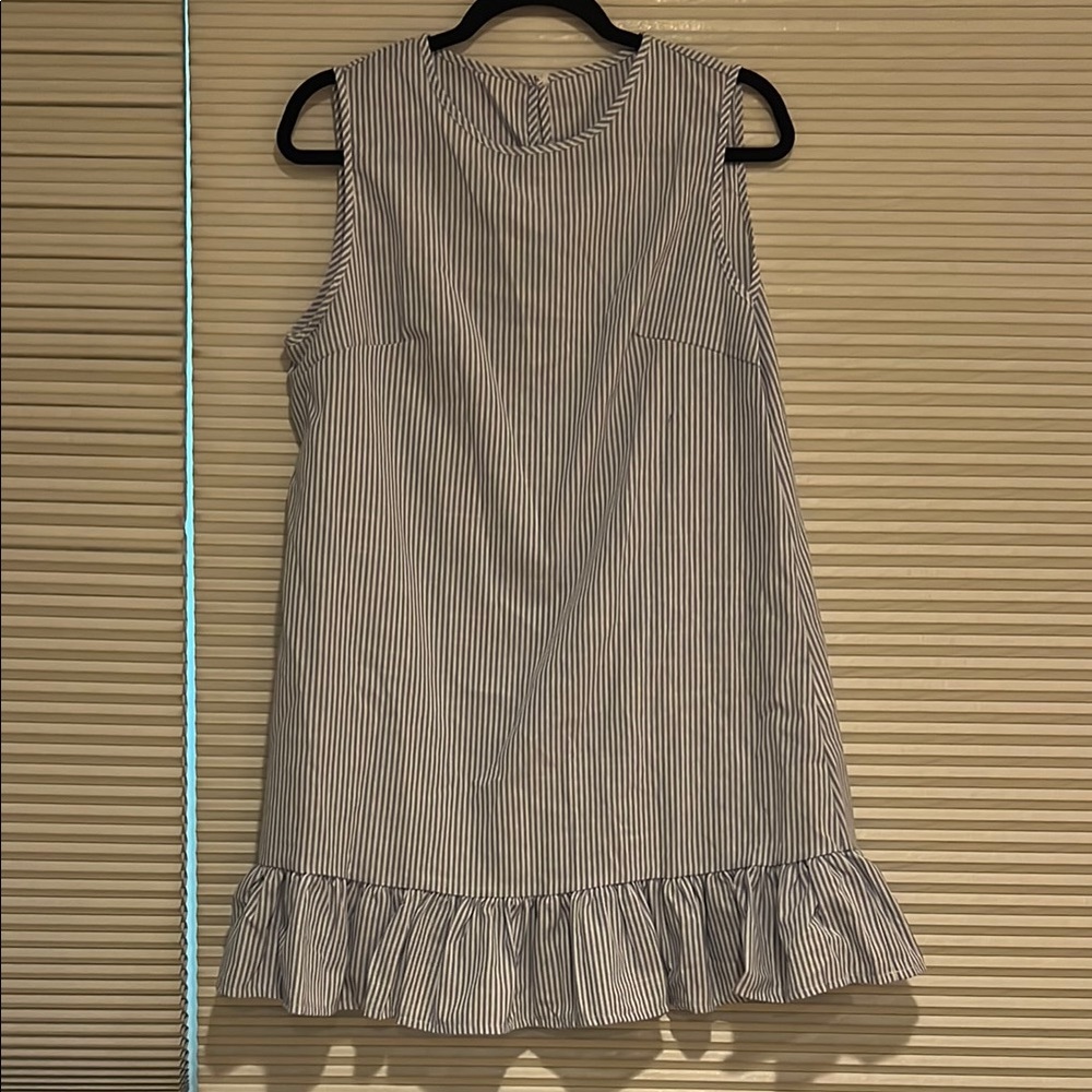 Blue & white striped Mini Dress